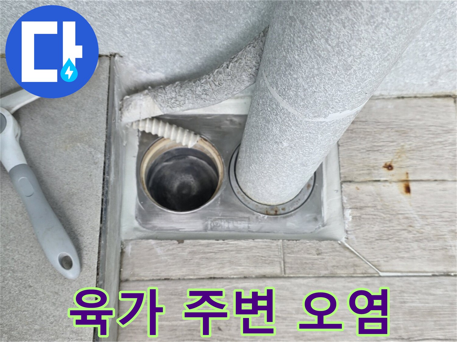 노원구 중계동 청구3차 아파트 - 욕실 하수구 누수, 육가 주변 오염 상태 확인