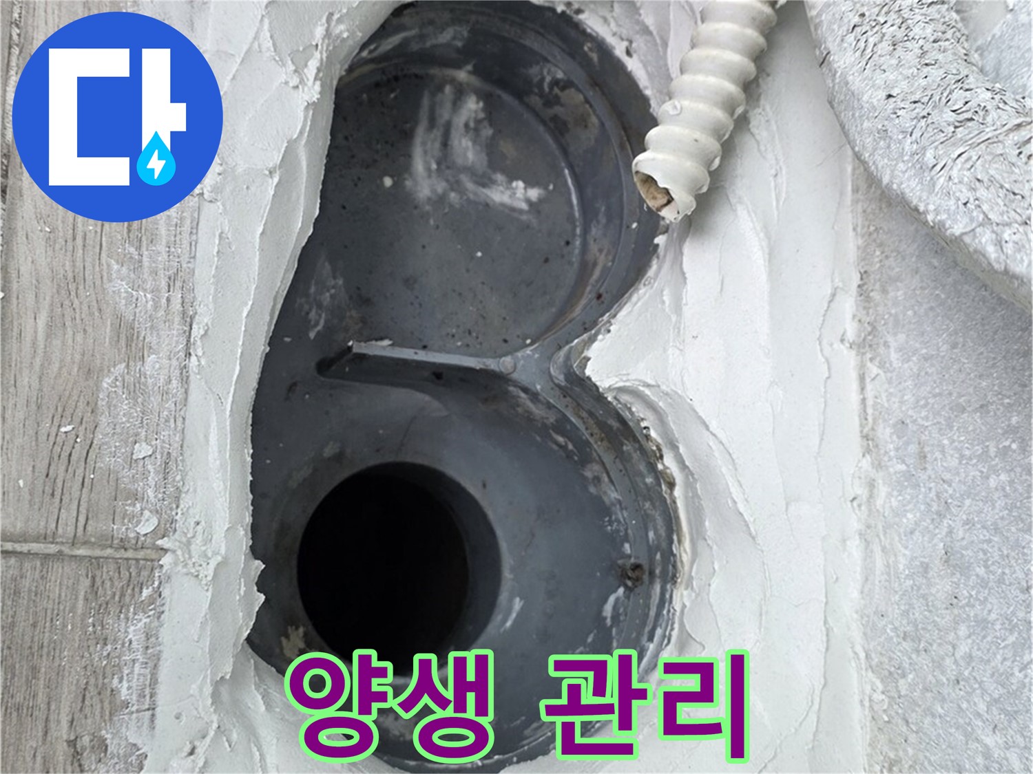 중계동 청구3차 아파트 하수구 - 꼼꼼한 양생 관리로 완벽 방수 완성
