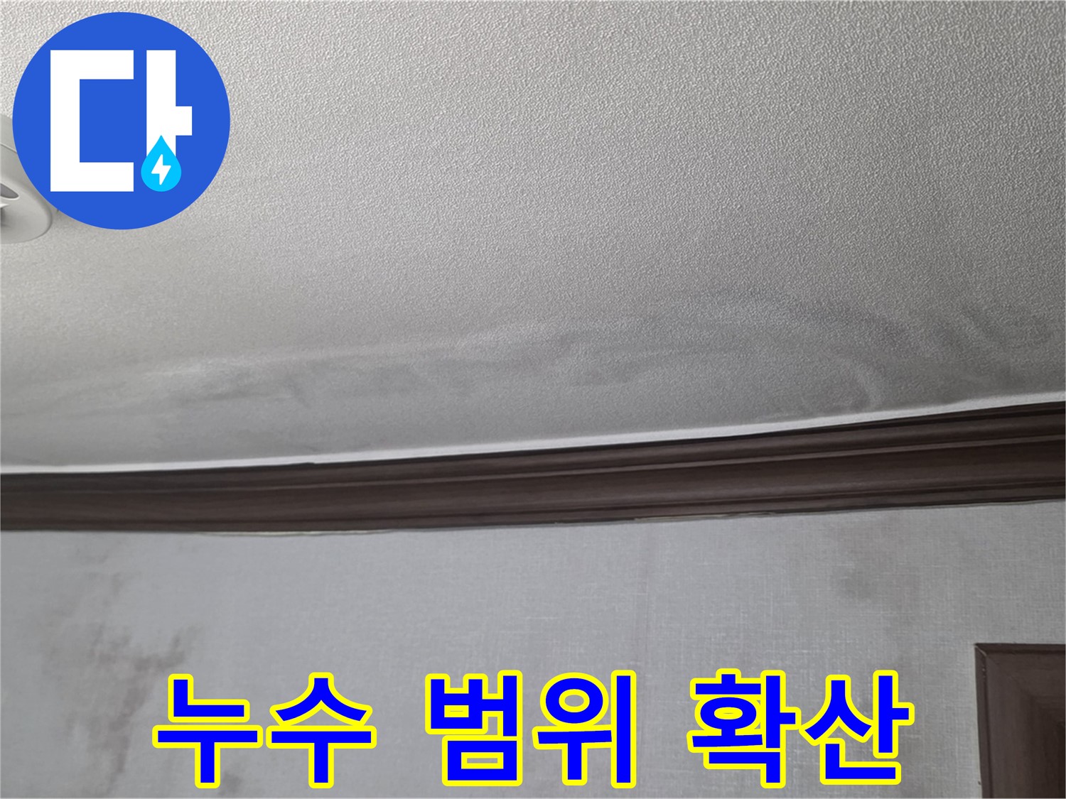 강북구 미아동 빌라 천장 누수 - 누수 범위가 점점 넓어지고 있습니다