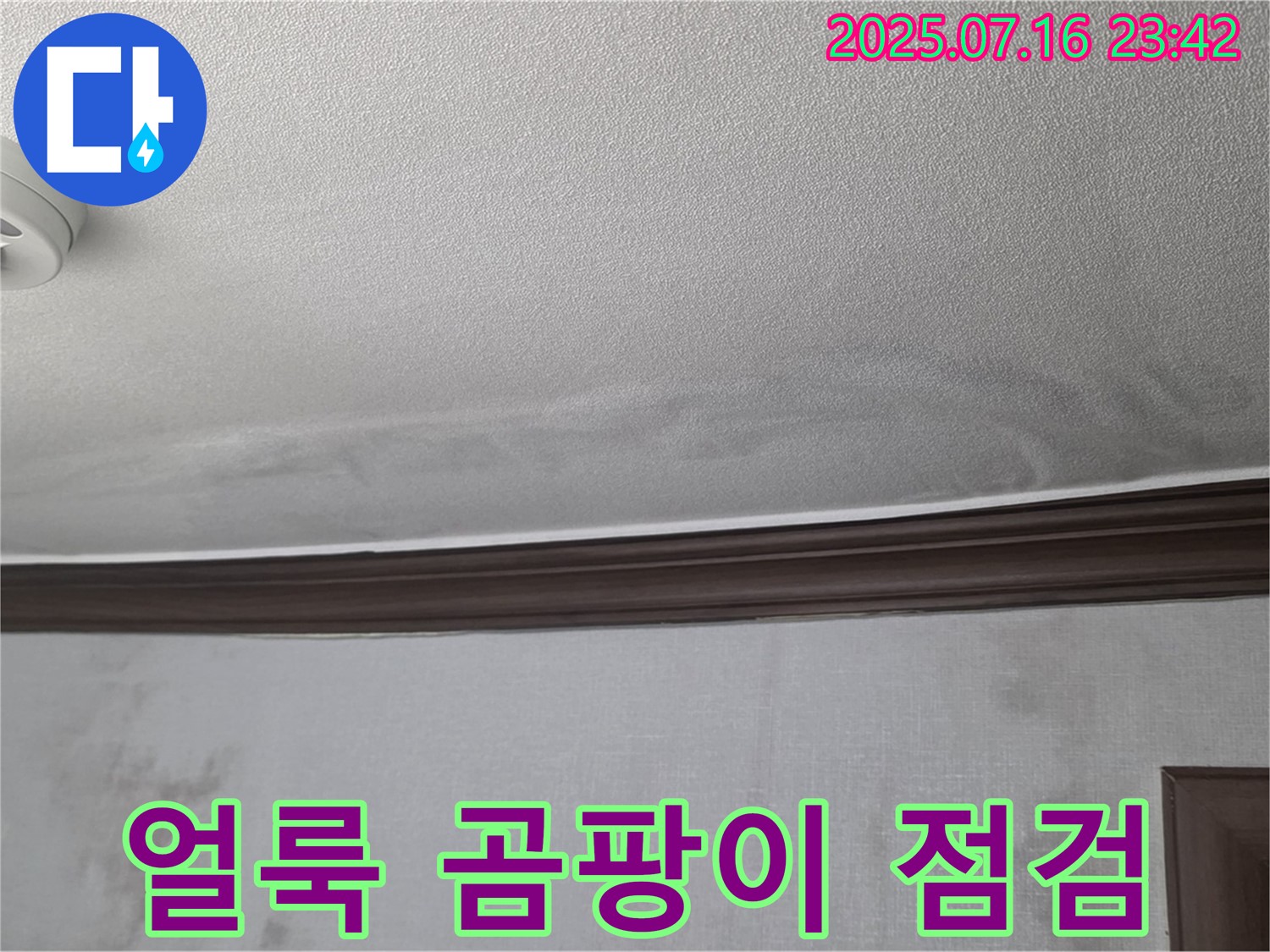 미아동 누수 현장 - 천장 얼룩과 곰팡이 초기 발생으로 긴급 점검이 필요한 상황