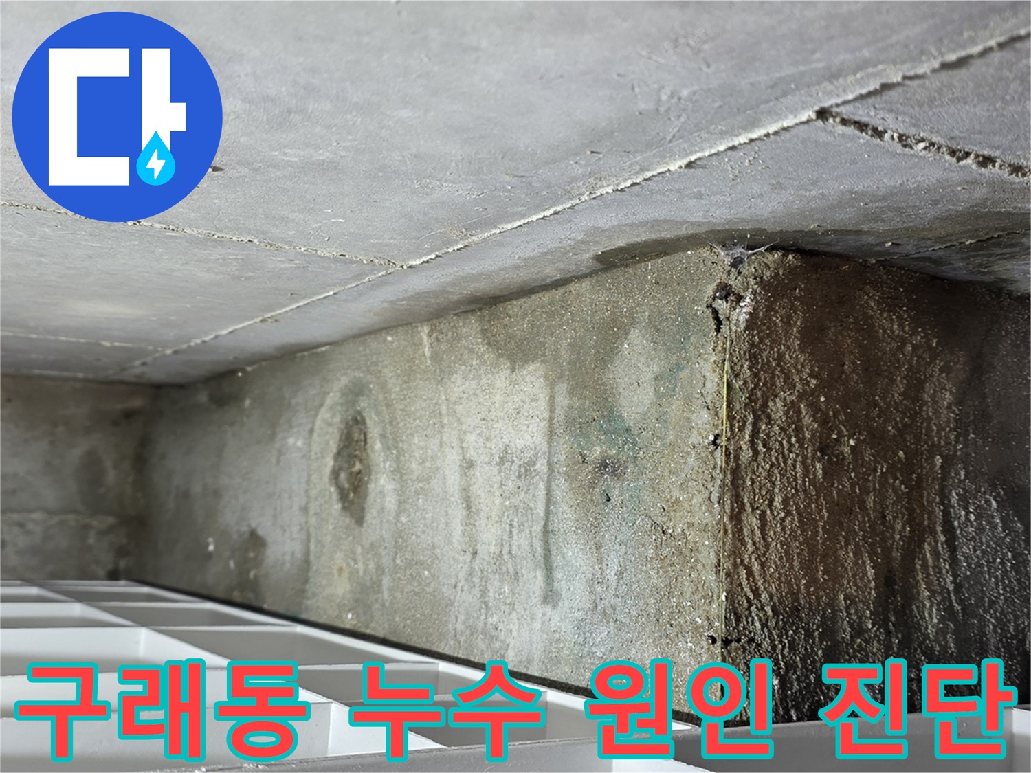 구래동 아파트 화장실 천장 누수 - 비트 공용 배관 연결 부위 누수
