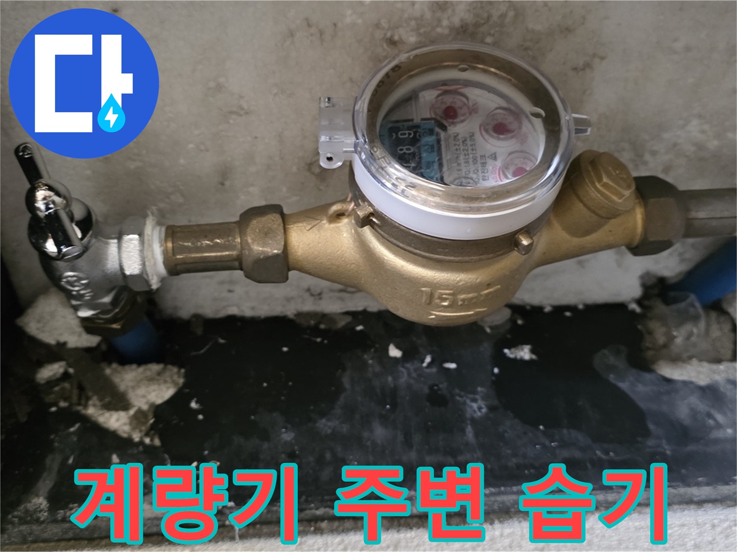 남양주 누수탐지 - 계량기 주변 습기 - 곰팡이 발생 전 점검