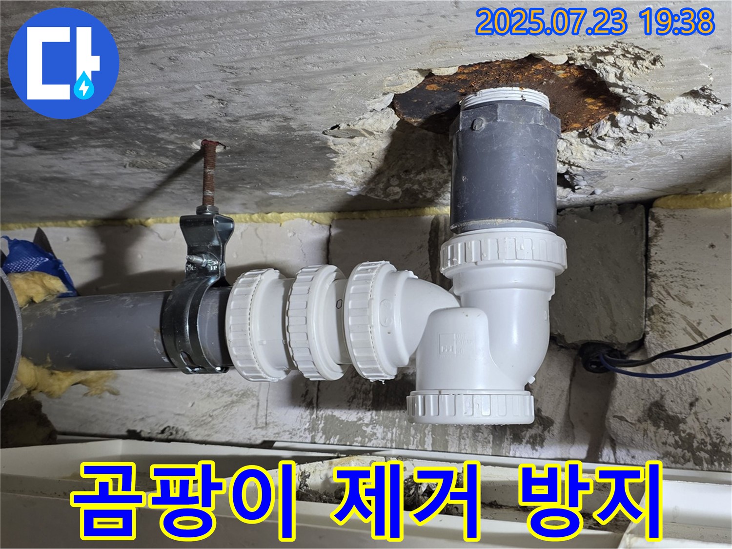 중계동 청구신동아 아파트 누수 - 누수 부위 주변 곰팡이 제거 및 방지 시공 모습