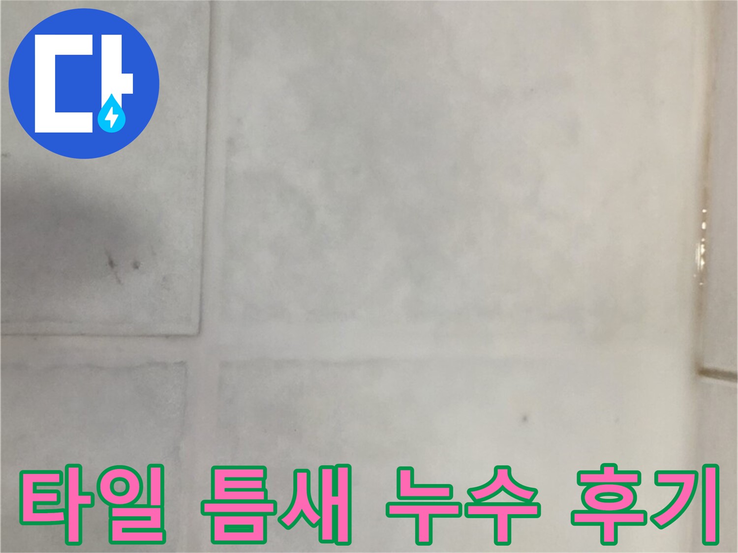 과천 누수 - 타일 틈새 누수 완벽 해결, 고객 후기 만족!