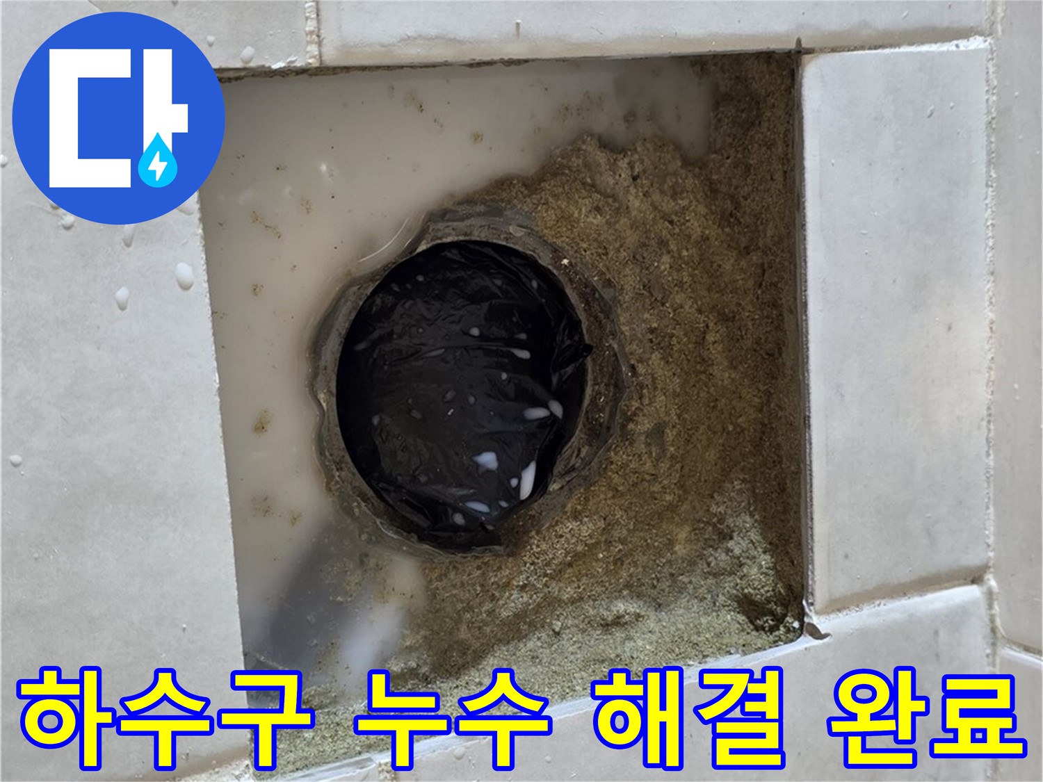 과천 문원동 욕실 하수구 누수 - 젖어있는 하수구, 최고의 기술력으로 완벽하게 해결