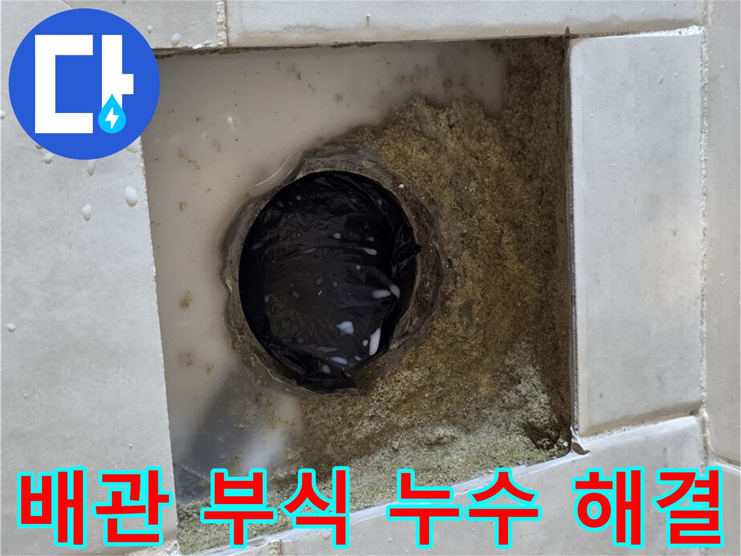 과천 문원동 욕실 하수구 주변 배관 부식 누수 - 녹슨 배관, 새 배관으로 완벽하게 교체하고 해결