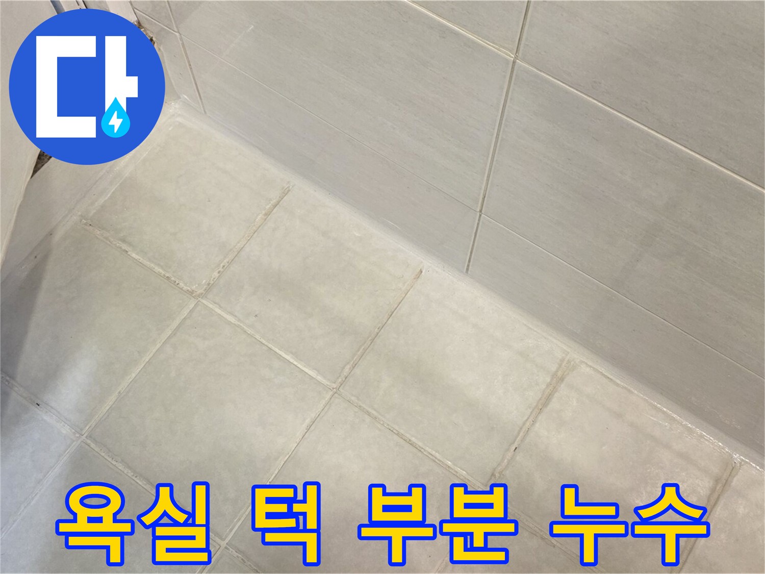 문원동 누수 - 욕실 턱(단차) 부분 누수를 완벽하게 보수하여 안전하고 쾌적한 욕실을 만들어 드립니다.