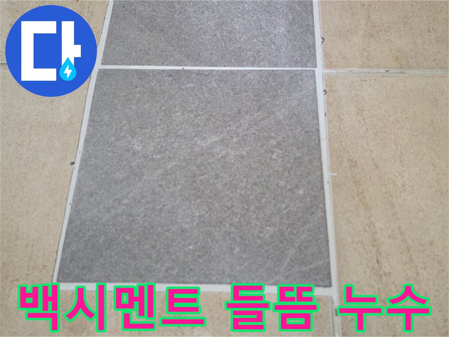 양주 삼숭동 아파트 - 타일 틈새 백시멘트 들뜸 현상과 누수의 연관성을 확인하고 있습니다.