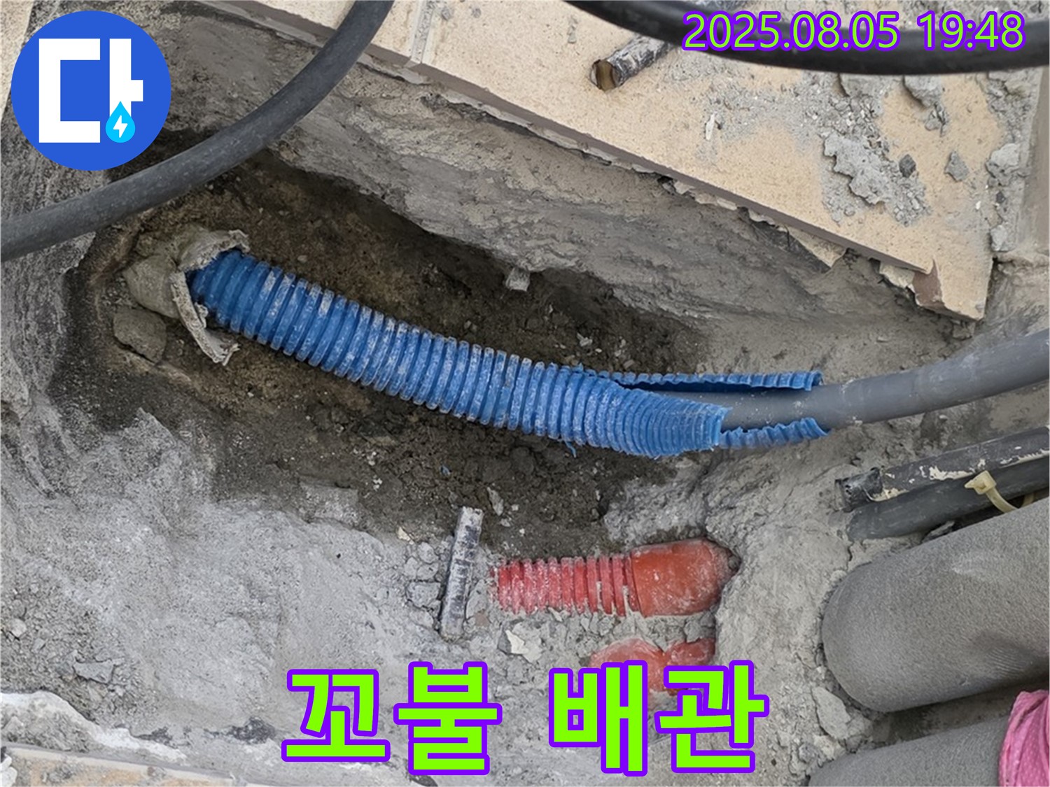 양주 삼숭동 자이아파트 누수 - 굴착 후 마주한 꼬불꼬불 배관의 속사정, 과연 누수 원인은?