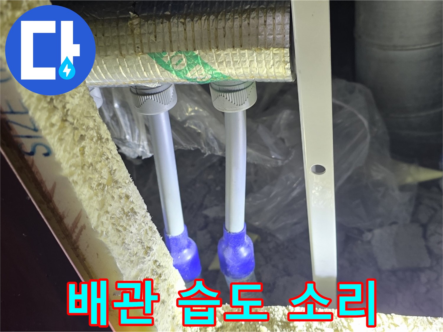 양주 자이 아파트 누수 - 배관 연결 부위 주변 습도 변화 및 물 떨어지는 소리 집중 청취