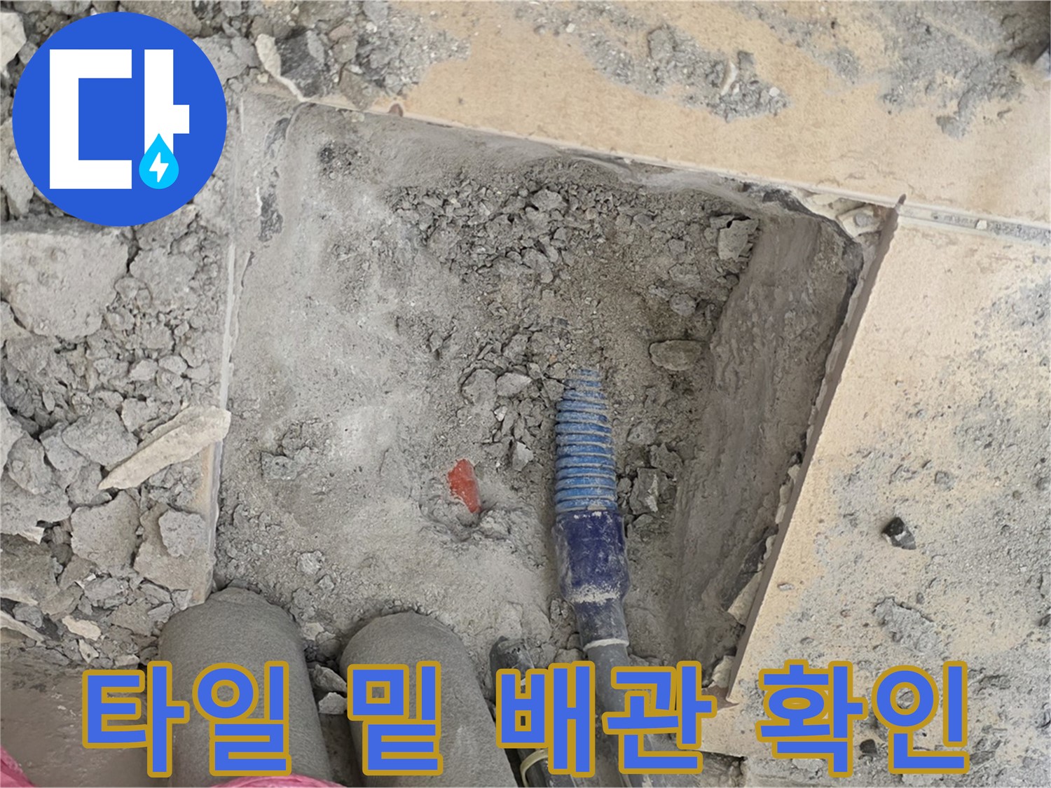 양주 자이아파트 누수 - 타일 밑 숨은 배관 상태 꼼꼼히 확인