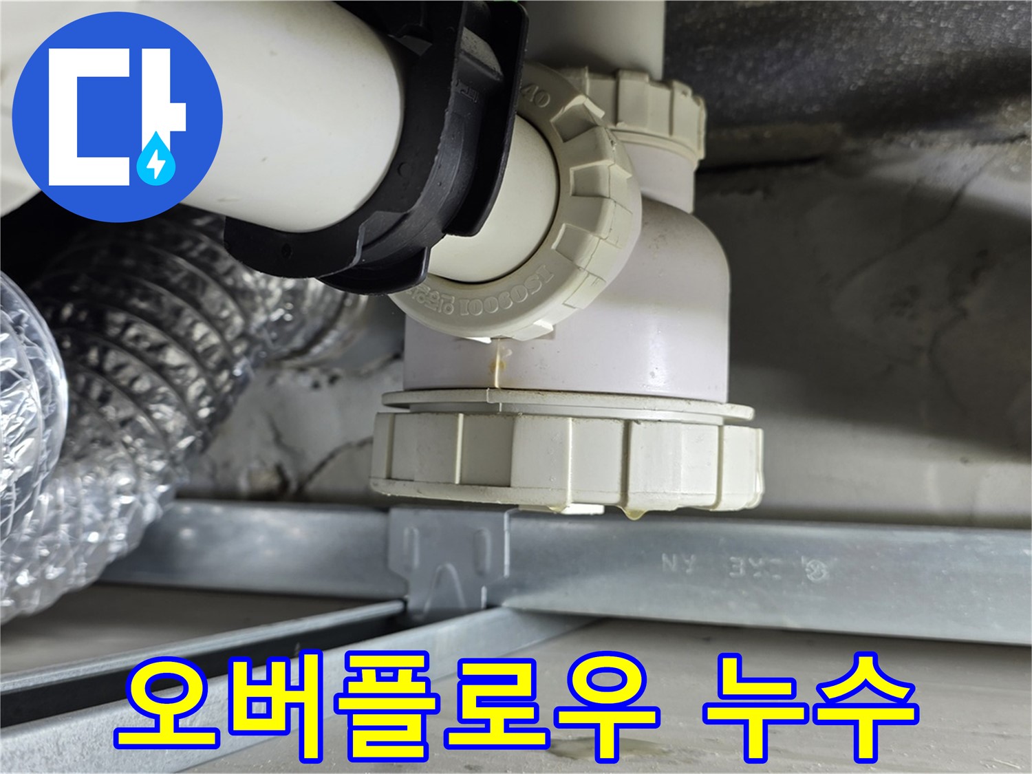 양주 옥정동 율정마을 누수 - 세면대 하수관 오버플로우 배관 누수 점검