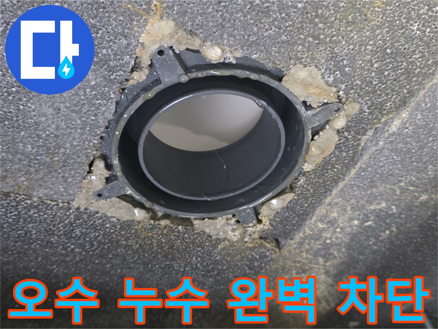 옥정 율정마을 아파트 오수 누수 - 배관 연결 부속 교체로 해결