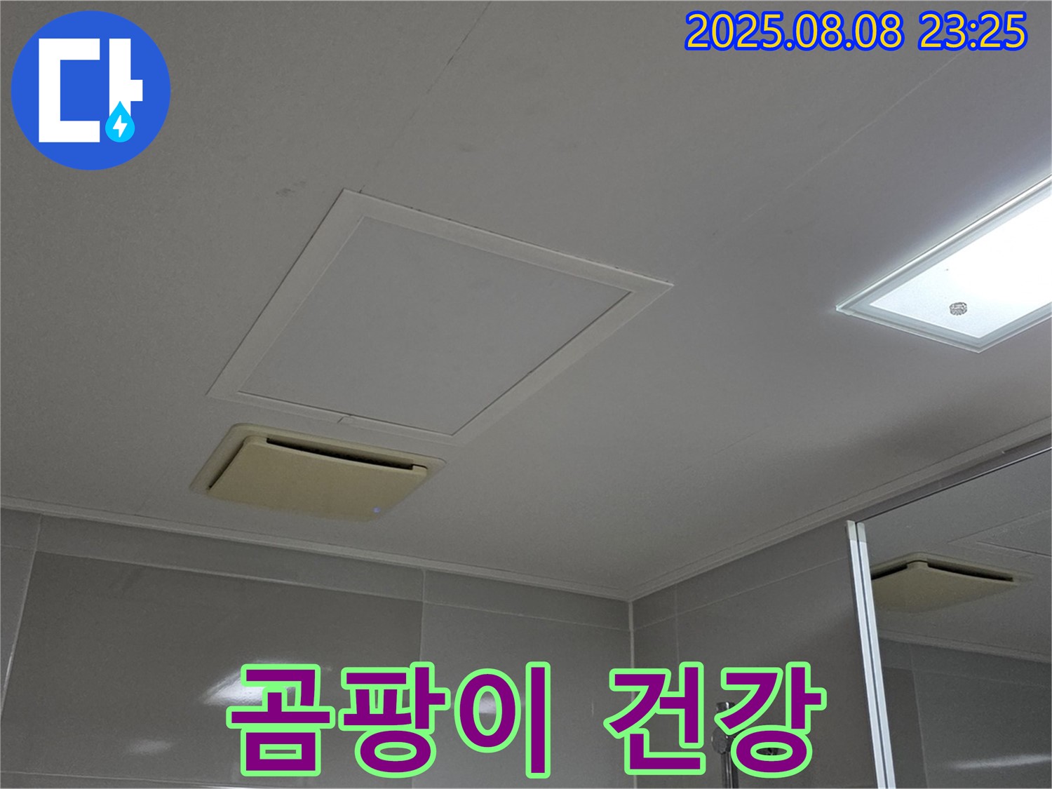 옥정 율정마을 아파트 - 욕실 천장 점검구 곰팡이가 있다면 건강에도 안 좋습니다!