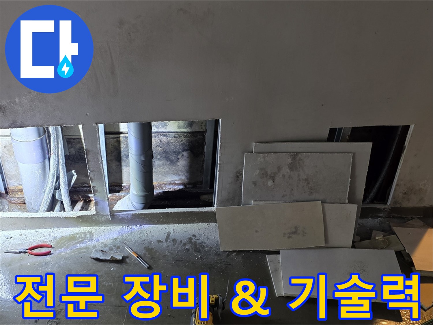 완벽한 장비와 숙련된 기술로 누수를 탐지하는 모습 - 최고의 전문가가 함께합니다.