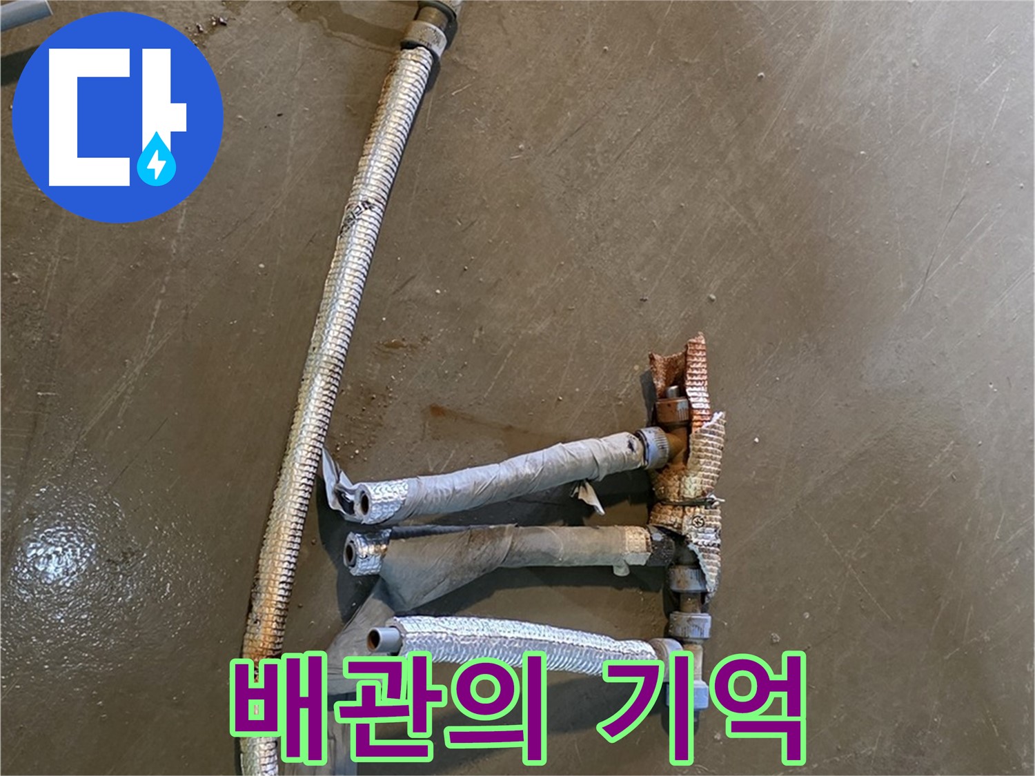 원삼면 누수 현장에서 낡은 배관의 마지막 기억 - 과거의 누수 문제를 떠올리게 합니다.