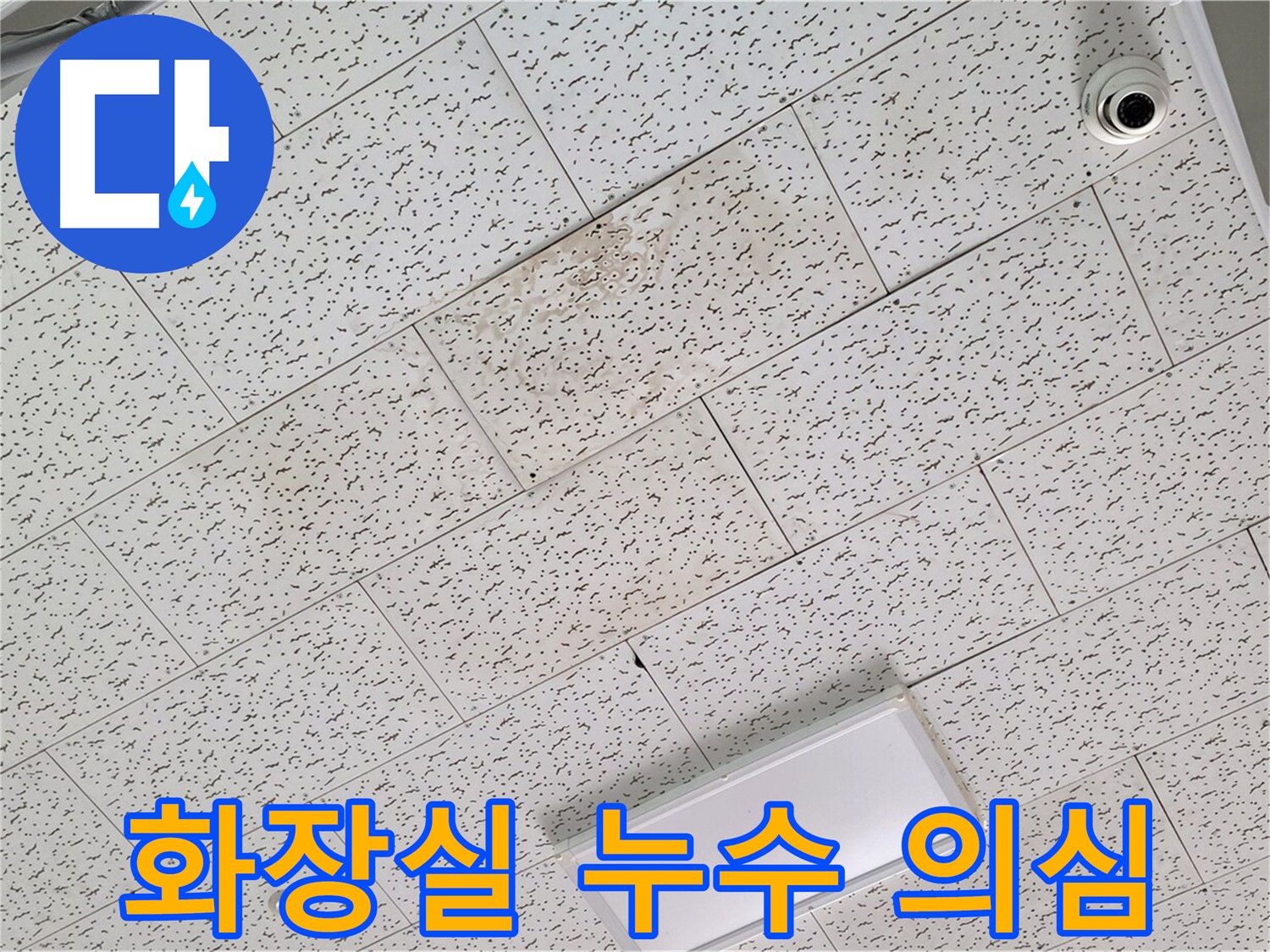 김포 장기동 누수 - 텍스 천장 얼룩, 윗집 화장실 누수 가능성 점검