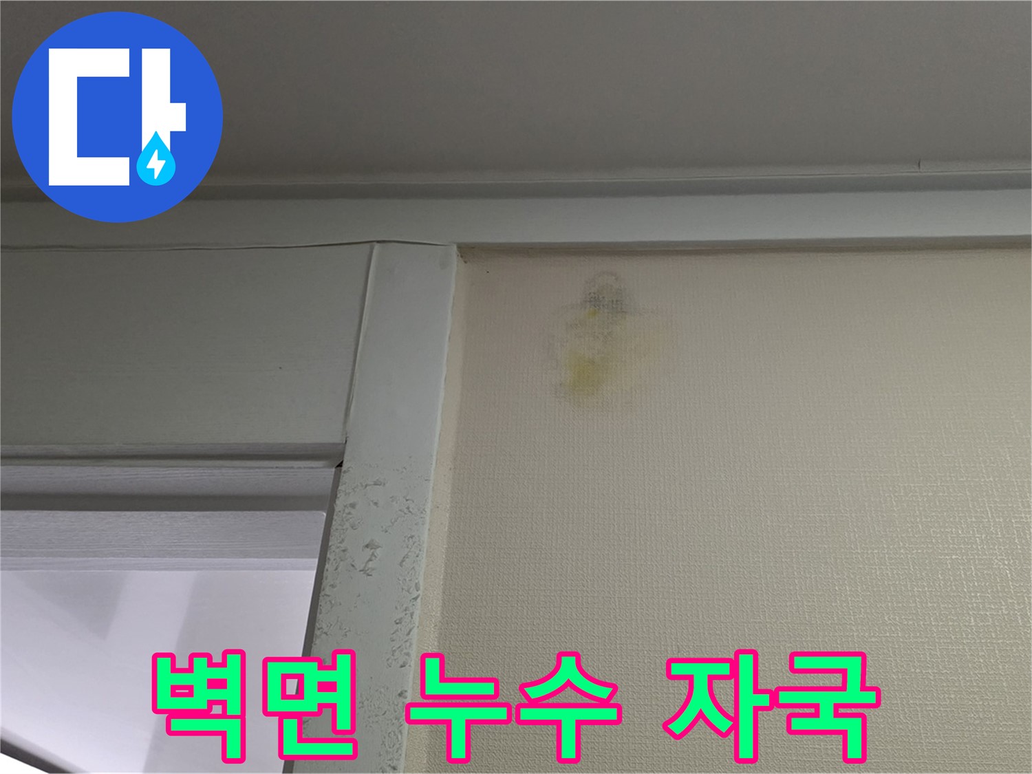 운중동 산운마을 6단지 아파트 벽면 누수 자국 - 전문적인 누수 탐지 및 해결 과정