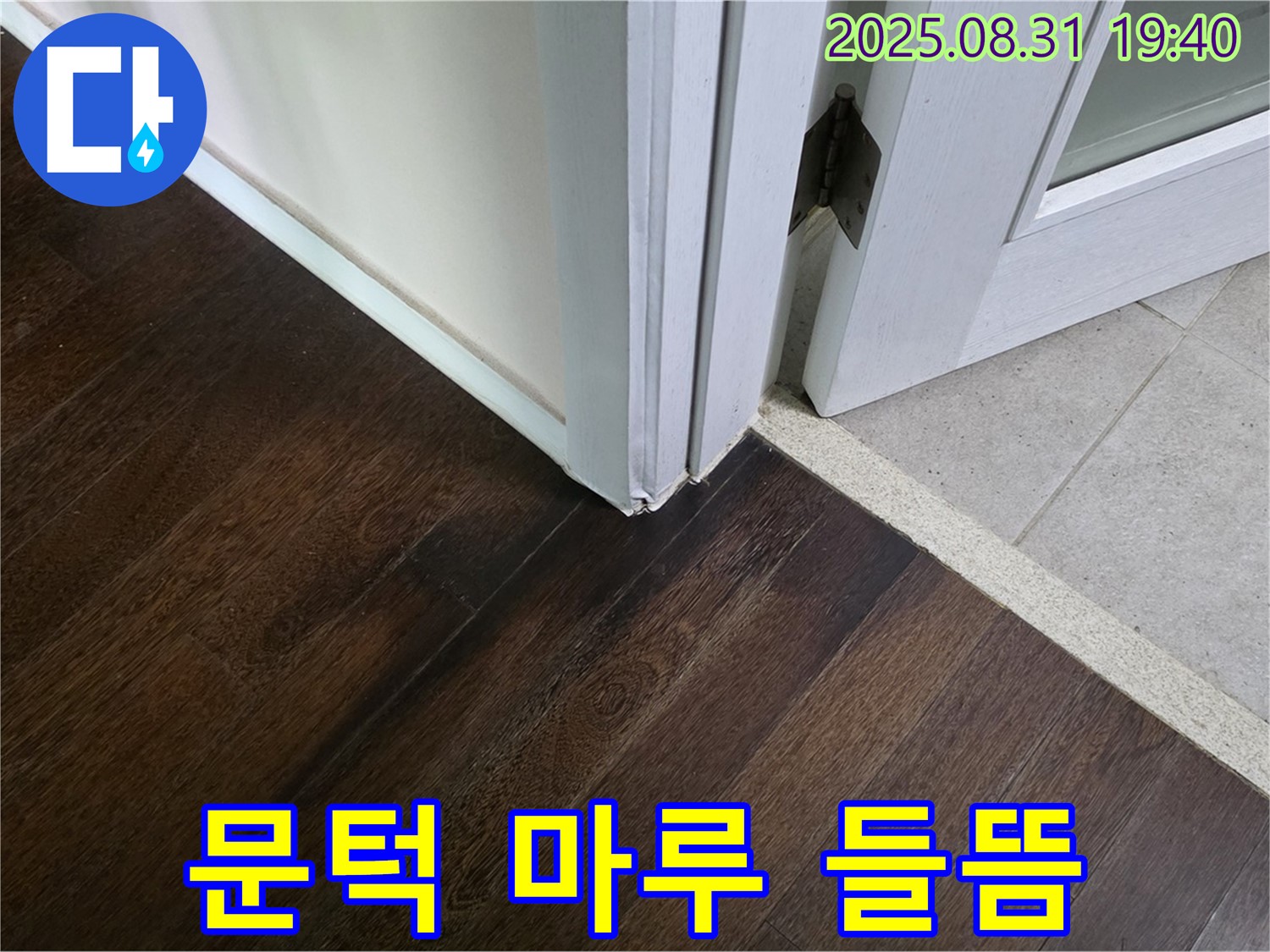 분당 정자동 누수 - 문턱 주변 마루 들뜸, 누수 때문인지 꼼꼼하게 살펴보고 원인을 찾아 드리겠습니다.