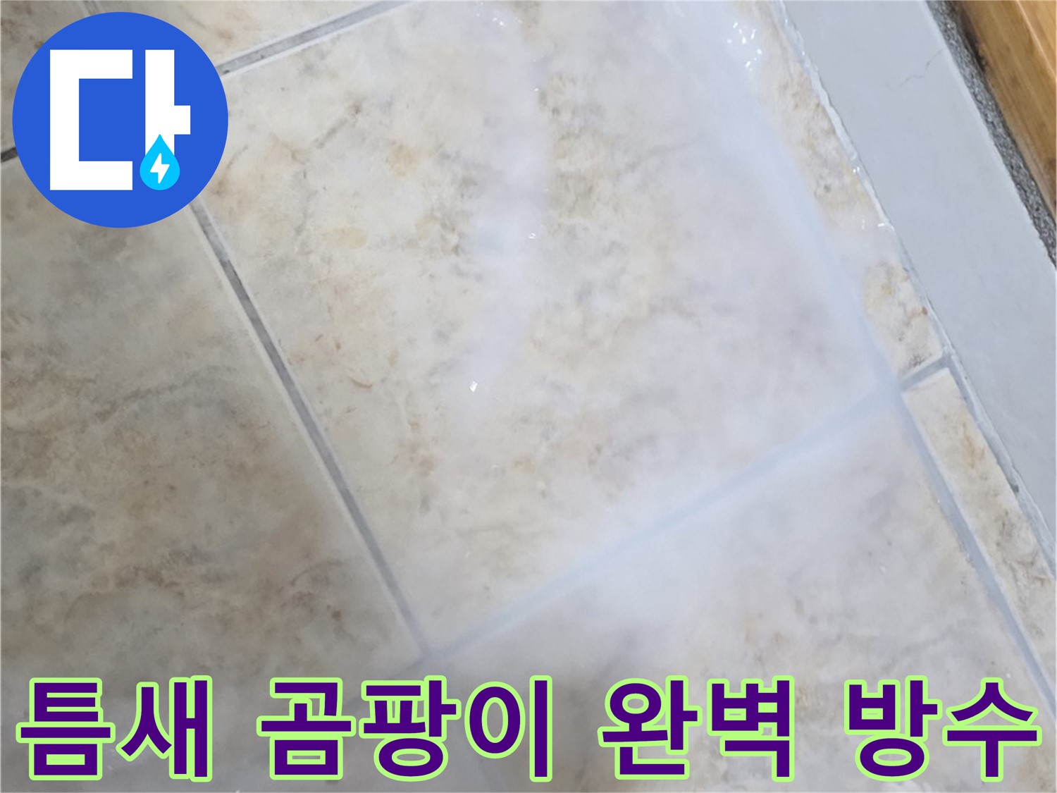 타일 틈새 곰팡이 - 싹 없애고 - 누수까지 완벽 차단!