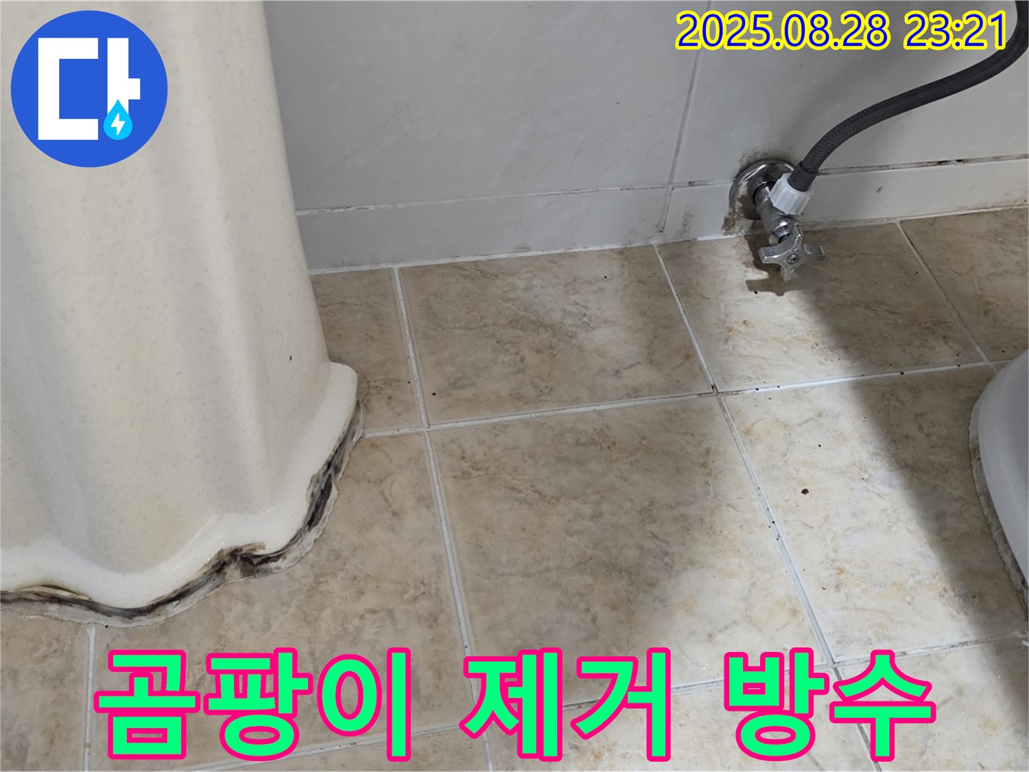 변기 옆 타일 곰팡이 - 곰팡이 제거 및 완벽 방수 시공으로 쾌적하게!