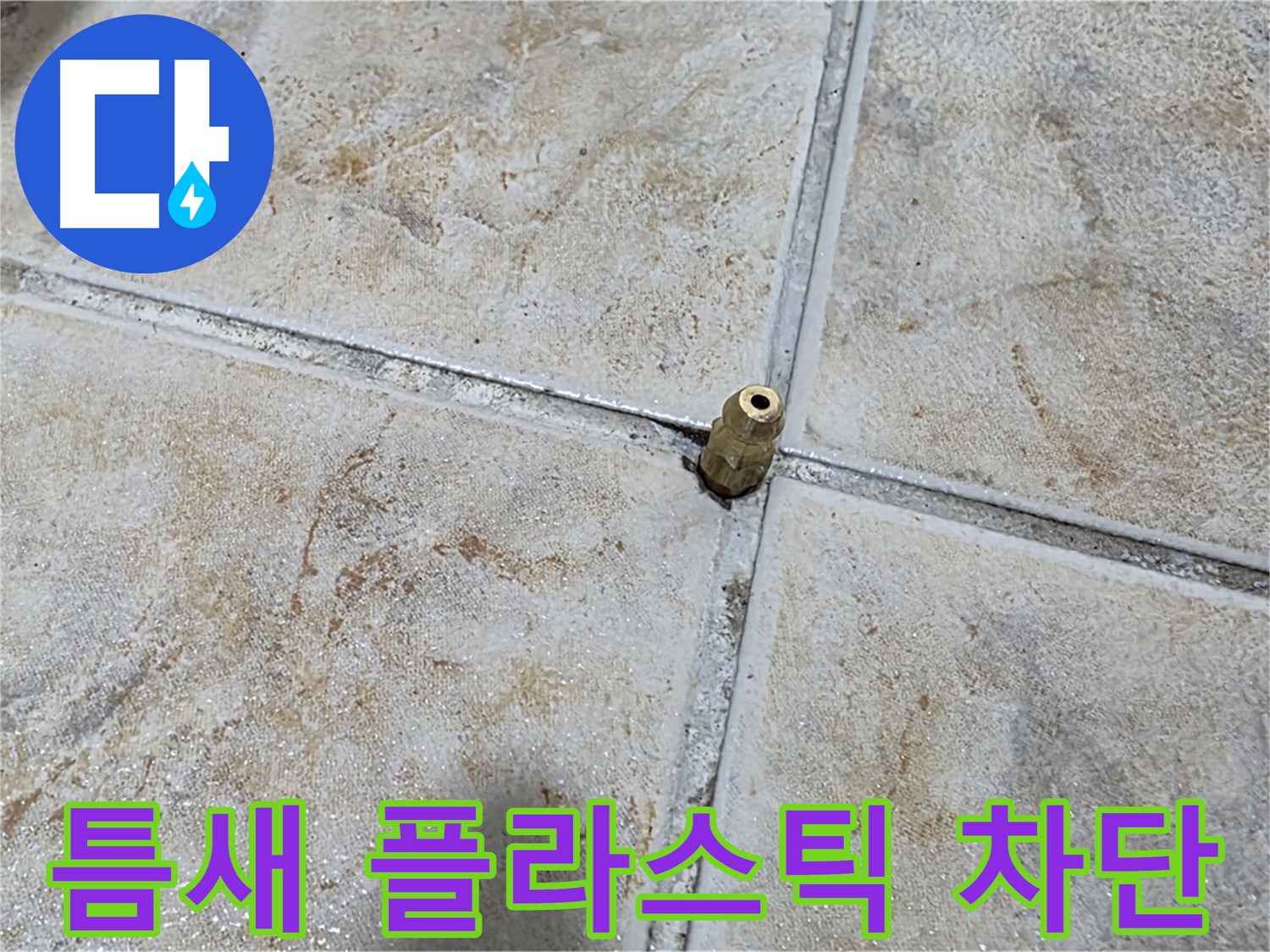 틈새 플라스틱 차단 - 타일 틈새에 꽂힌 플라스틱 조각, 중랑구 누수 완벽 차단 시공으로 해결합니다.