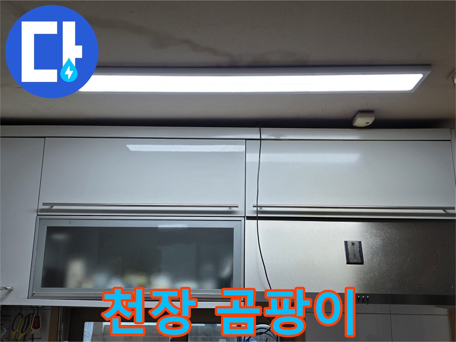 장안동 르.메이에르 장안타운 주방 천장 누수 - 곰팡이가 번식하기 쉬운 환경입니다.