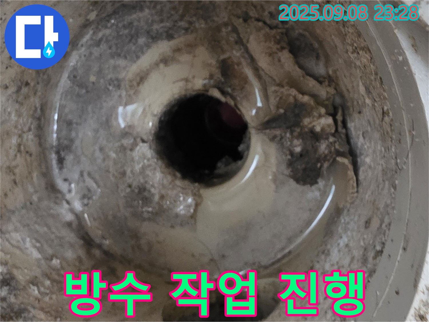 포천 일동 아파트 세탁실 하수구 누수 - 꼼꼼한 방수 작업으로 누수를 완벽하게 차단!