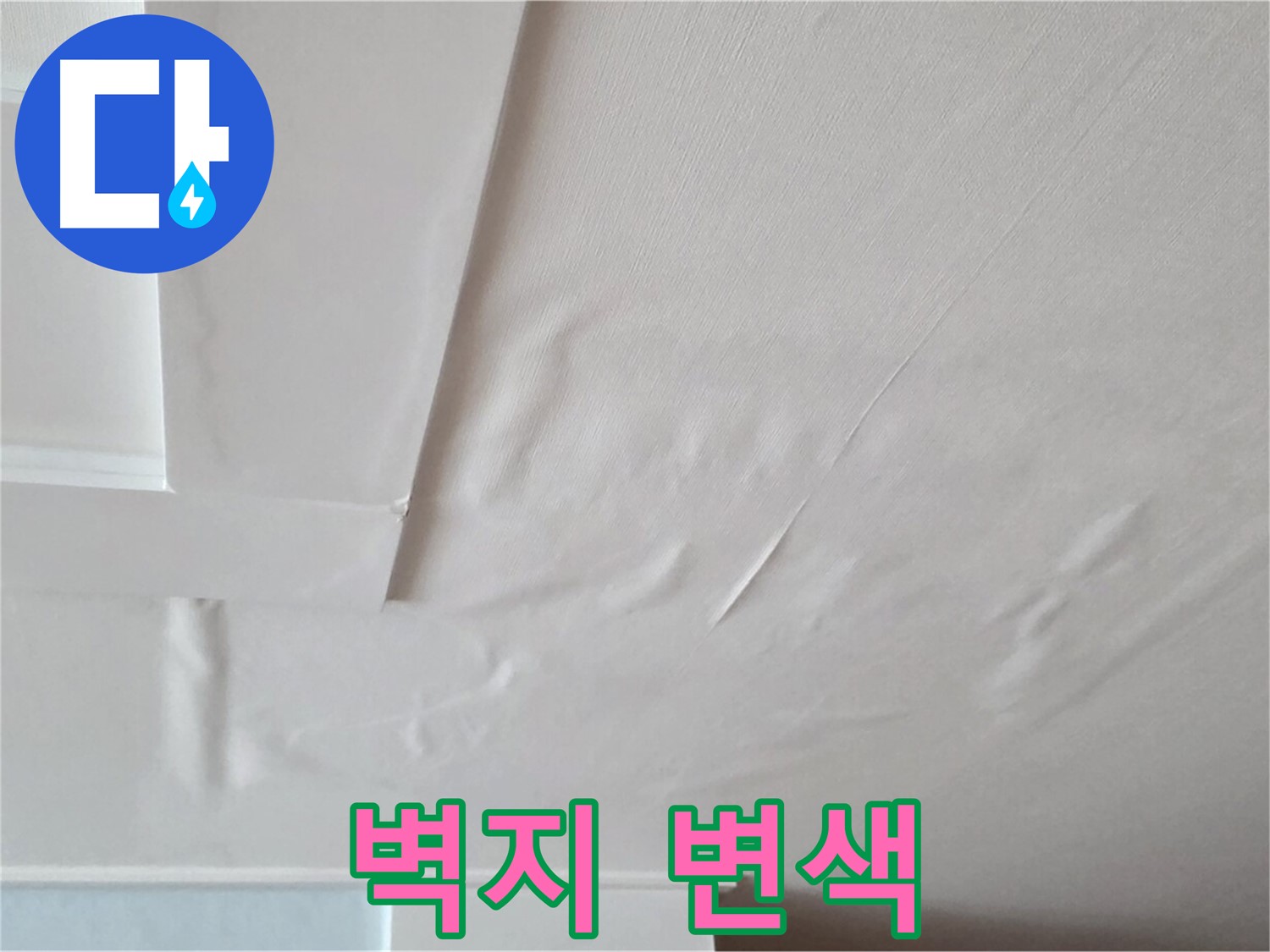 포천 일동 천장 누수 - 벽지 변색과 곰팡이 발생