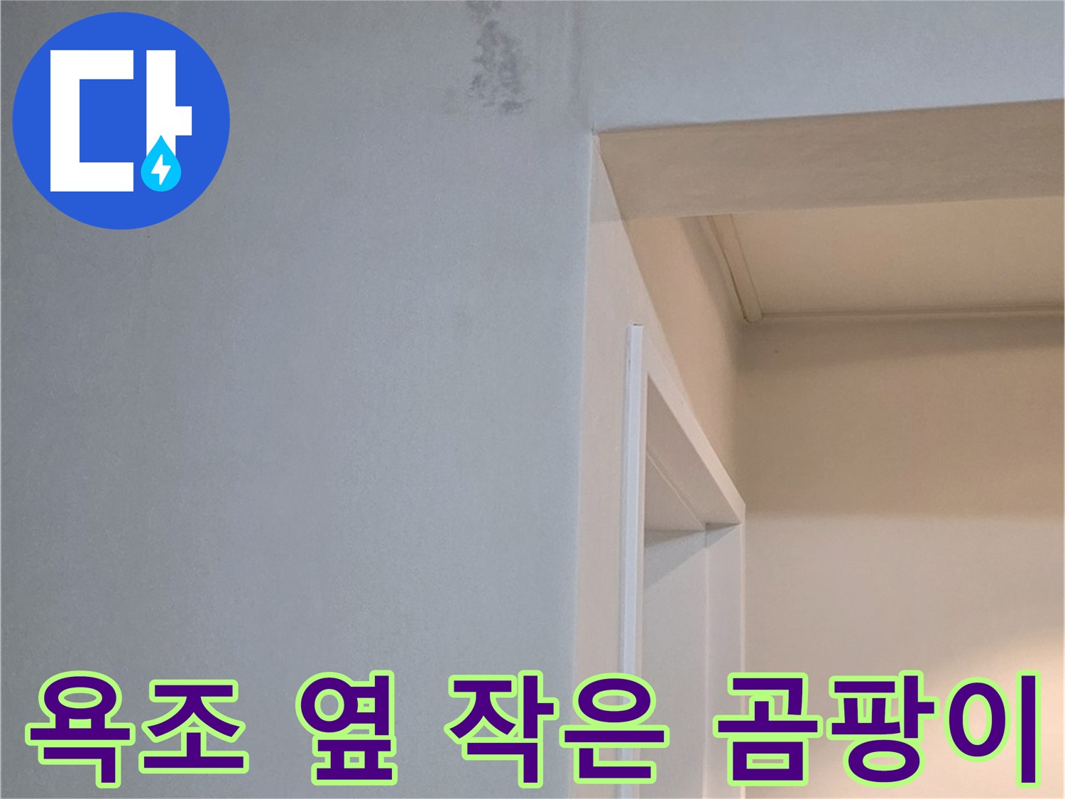 포천시 일동 기산리 아파트 욕조 옆 벽면의 작은 곰팡이 - 초기 누수 의심 및 점검 필요