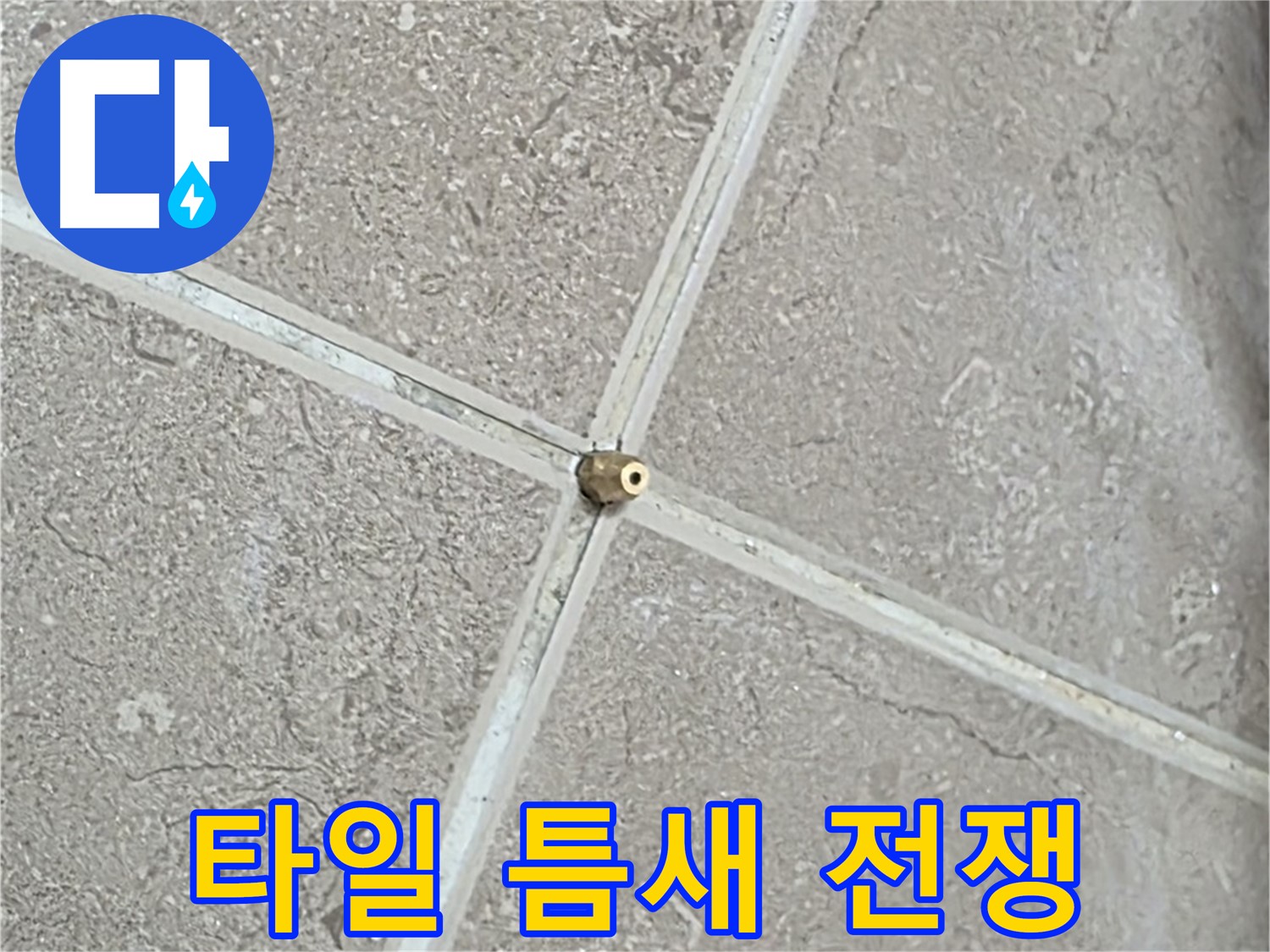 포천시 일동면 기산베스트빌 아파트 누수 - 타일 틈새를 샅샅이 파헤쳐 누수 원인을 찾아내는 모습입니다.