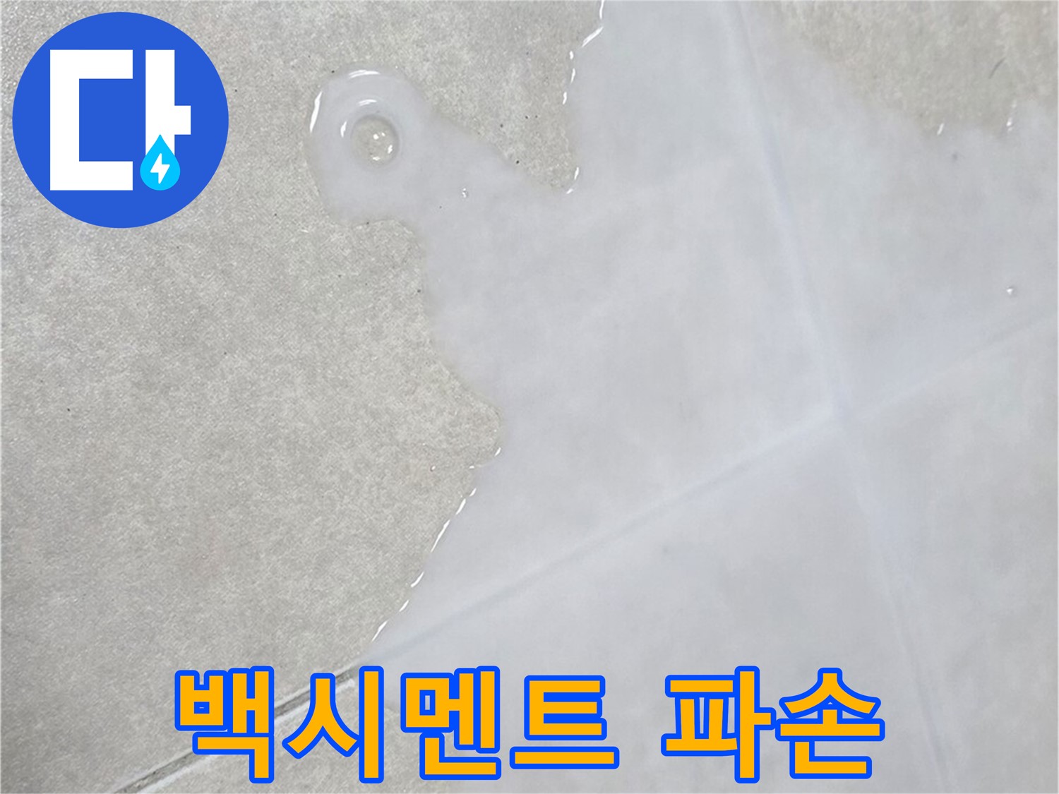 양주 옥정 율정마을 아파트 타일 틈새 백시멘트 파손 - 완벽 방수 시공으로 누수 해결
