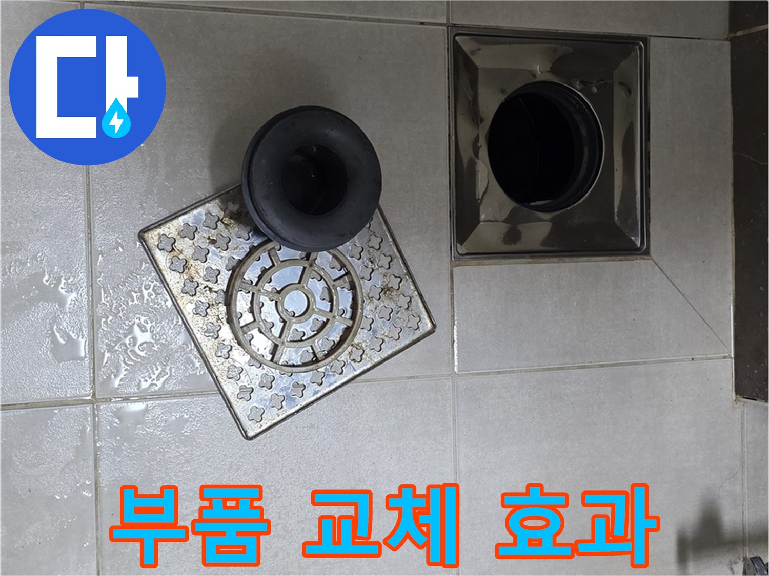 양주 옥정동 율정마을 아파트 - 욕실 배수구 누수, 부품 교체로 완벽 차단