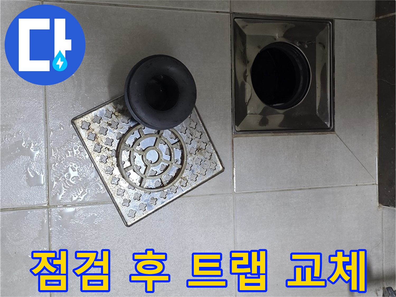 옥정 율정마을 아파트 - 욕실 배수구 누수 해결, 꼼꼼 점검과 확실한 트랩 교체