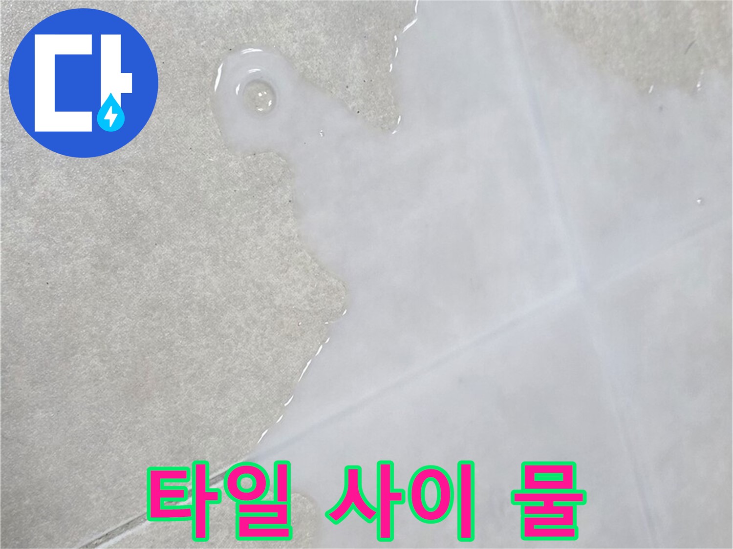 옥정 율정마을 아파트 타일 사이 물 - 누수 초기 증상, 빠른 점검이 중요