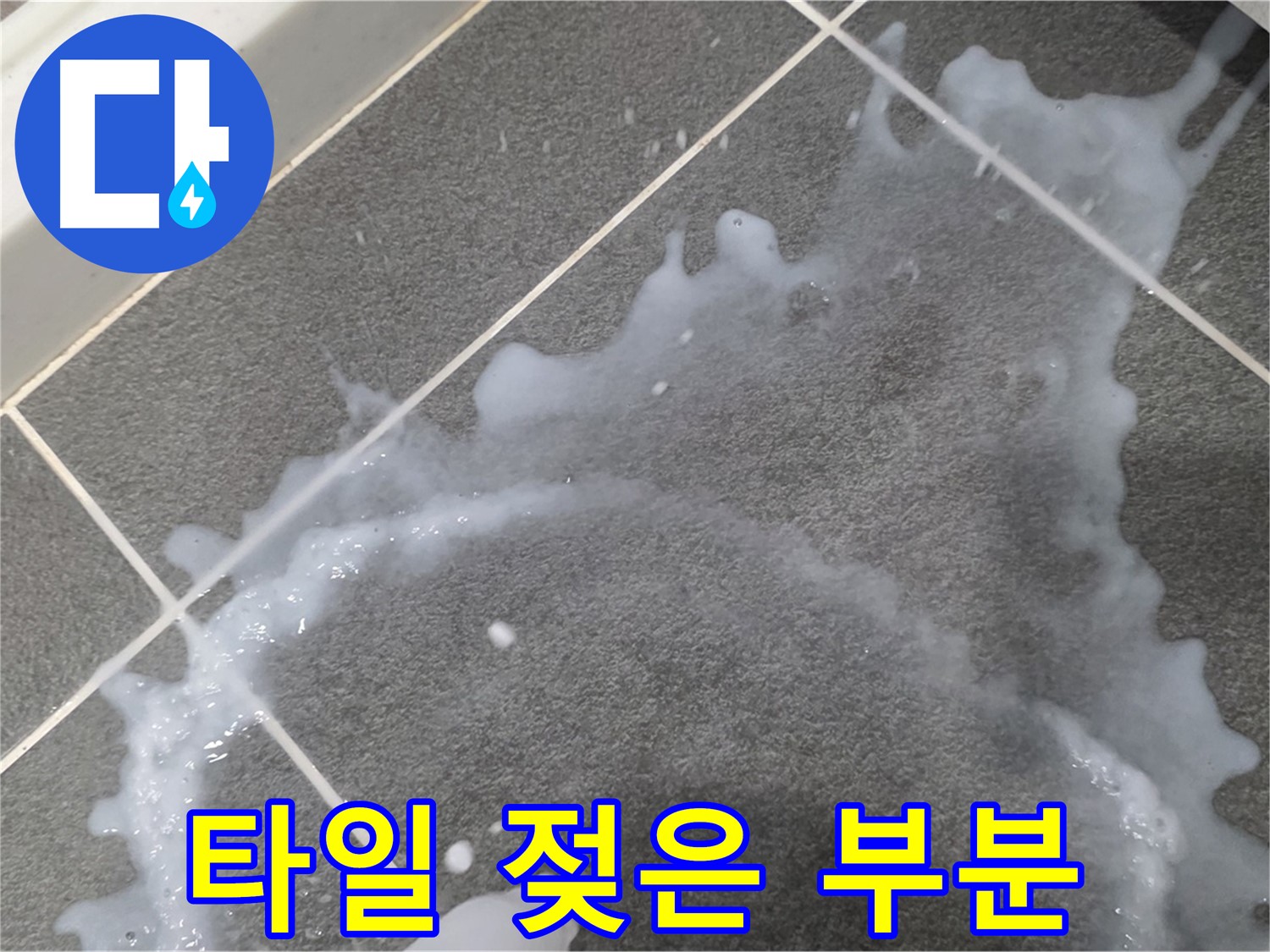 파주시 동패동 운정어반프라임 타일 젖은 부분 - 누수탐지 전문 업체가 초기 누수 진단과 책임감 있는 시공으로 문제를 해결합니다.