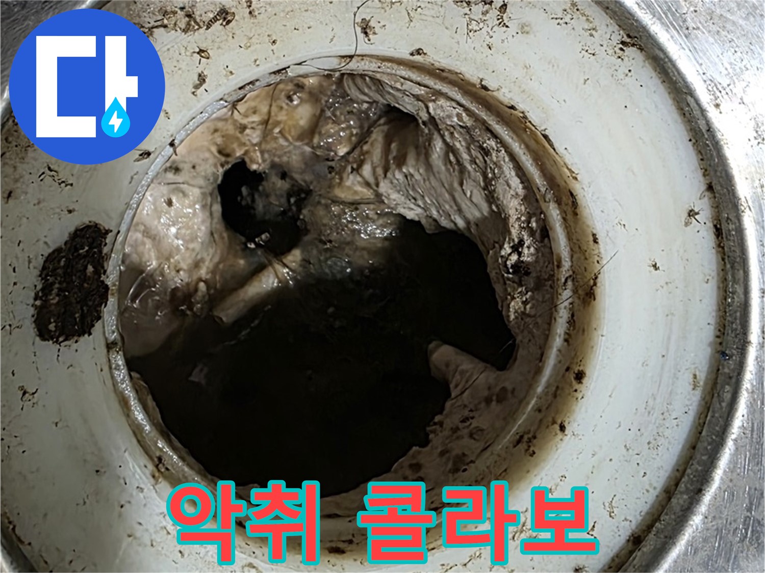 중계동 현대5차 211동 누수 - 배수구 속 찌꺼기, 악취와 막힘 콜라보
