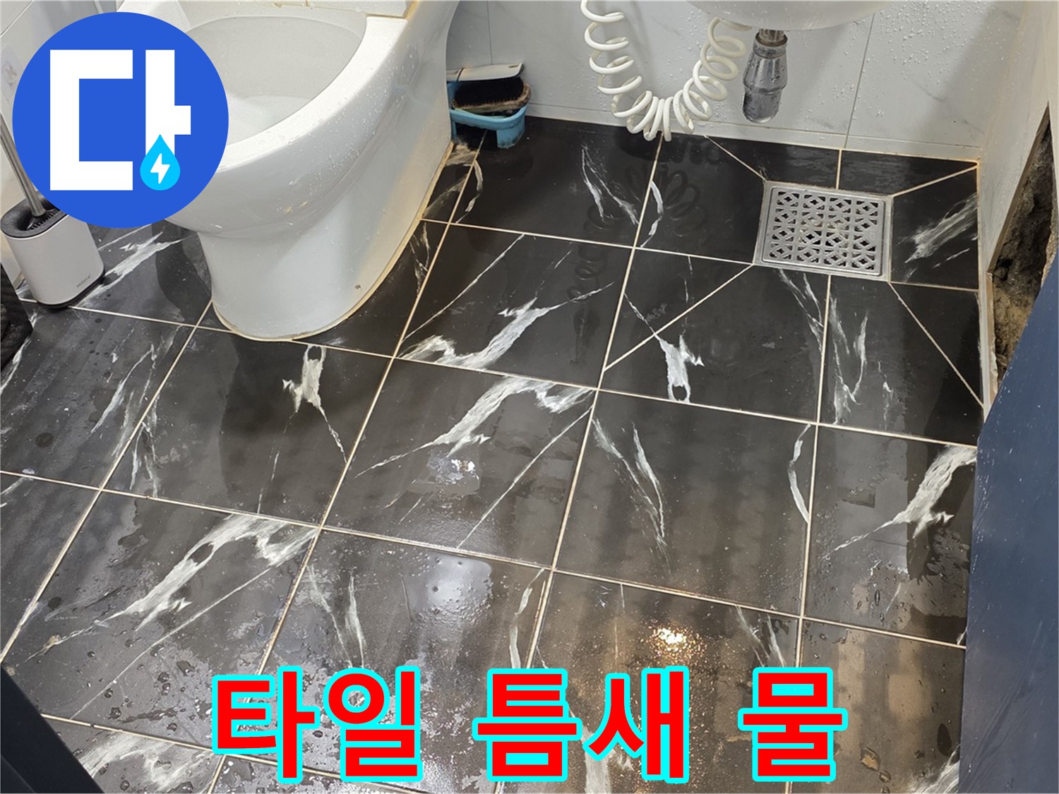 중계동 현대5차 아파트 화장실 타일 틈새 물 - 꼼꼼한 점검으로 누수 원인을 찾아 해결했습니다.