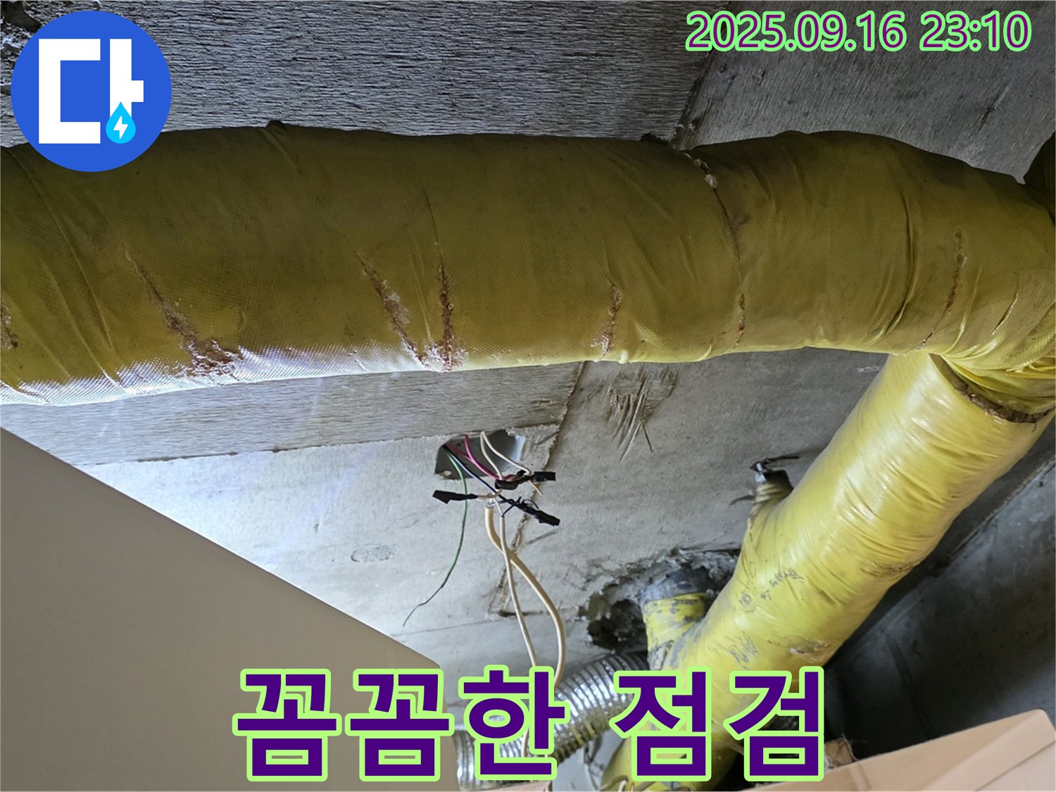 서울 은평구 신사동 아파트 천장 누수 - 누수 문제를 정확하게 파악하기 위해 꼼꼼하게 점검하는 모습