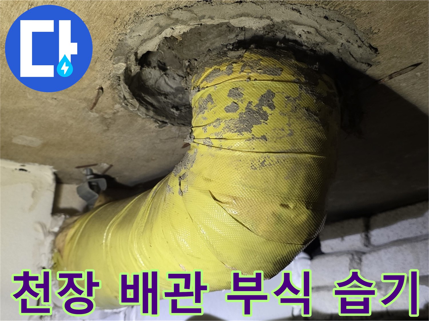 신사동 천장 배관 부식 - 습기, 긴급 누수 가능성