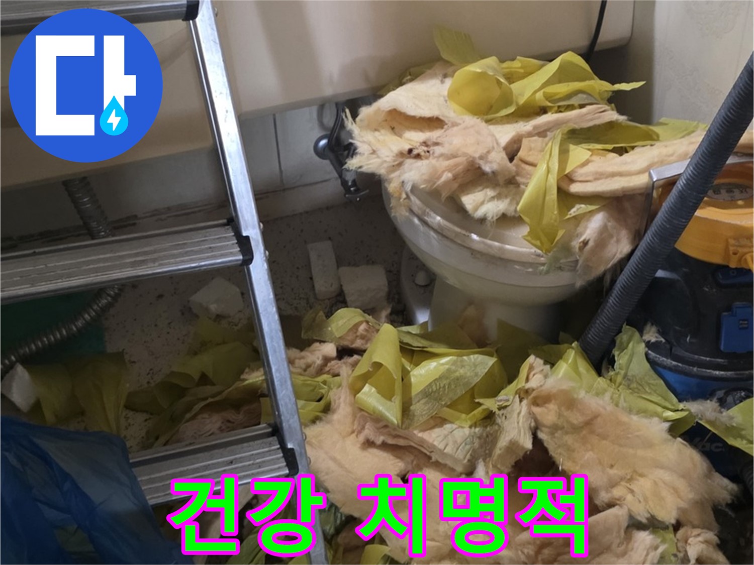 은평구 누수 현장 - 녹물과 곰팡이로 오염된 배관 - 건강에 치명적