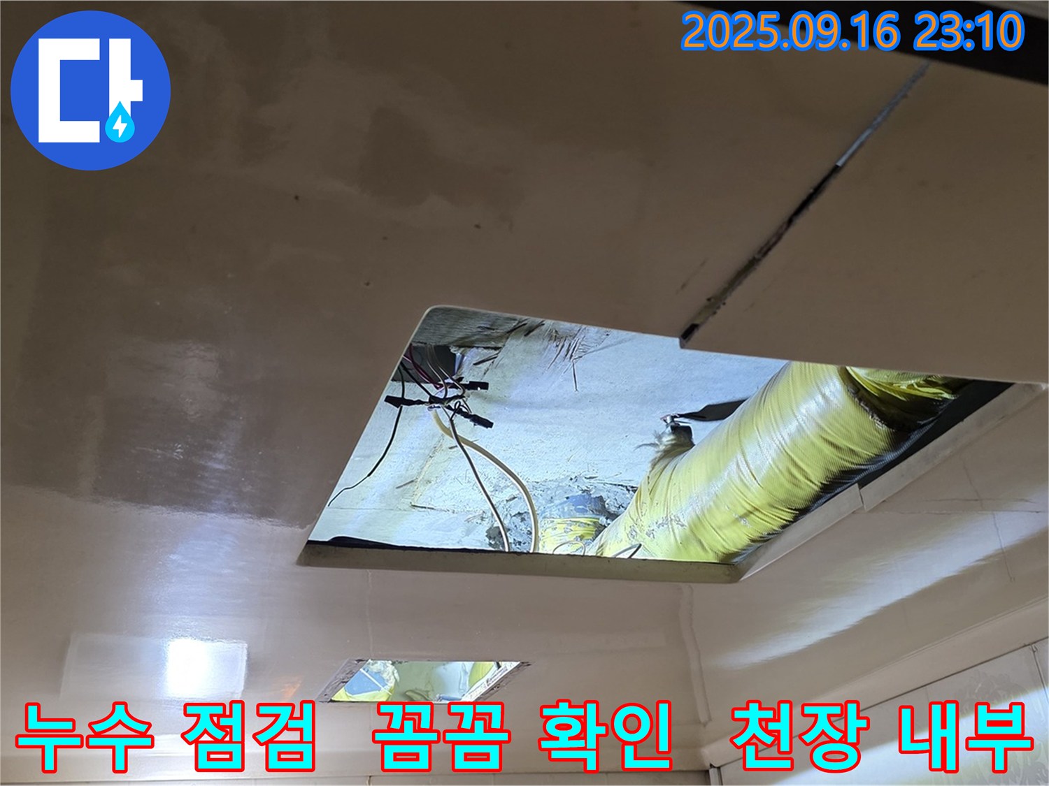 천장 내부 누수 점검 - 꼼꼼한 확인으로 천장 내부 누수 점검 과정을 보여드립니다.