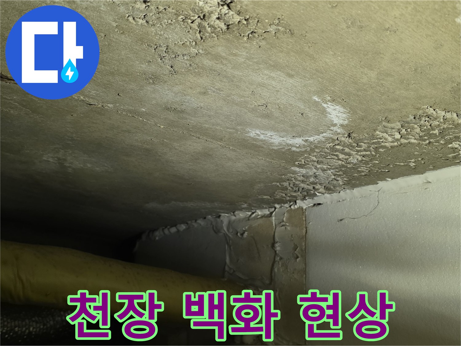 천장 백화 현상 - 누수 초기 증상 - 빠른 진단 중요