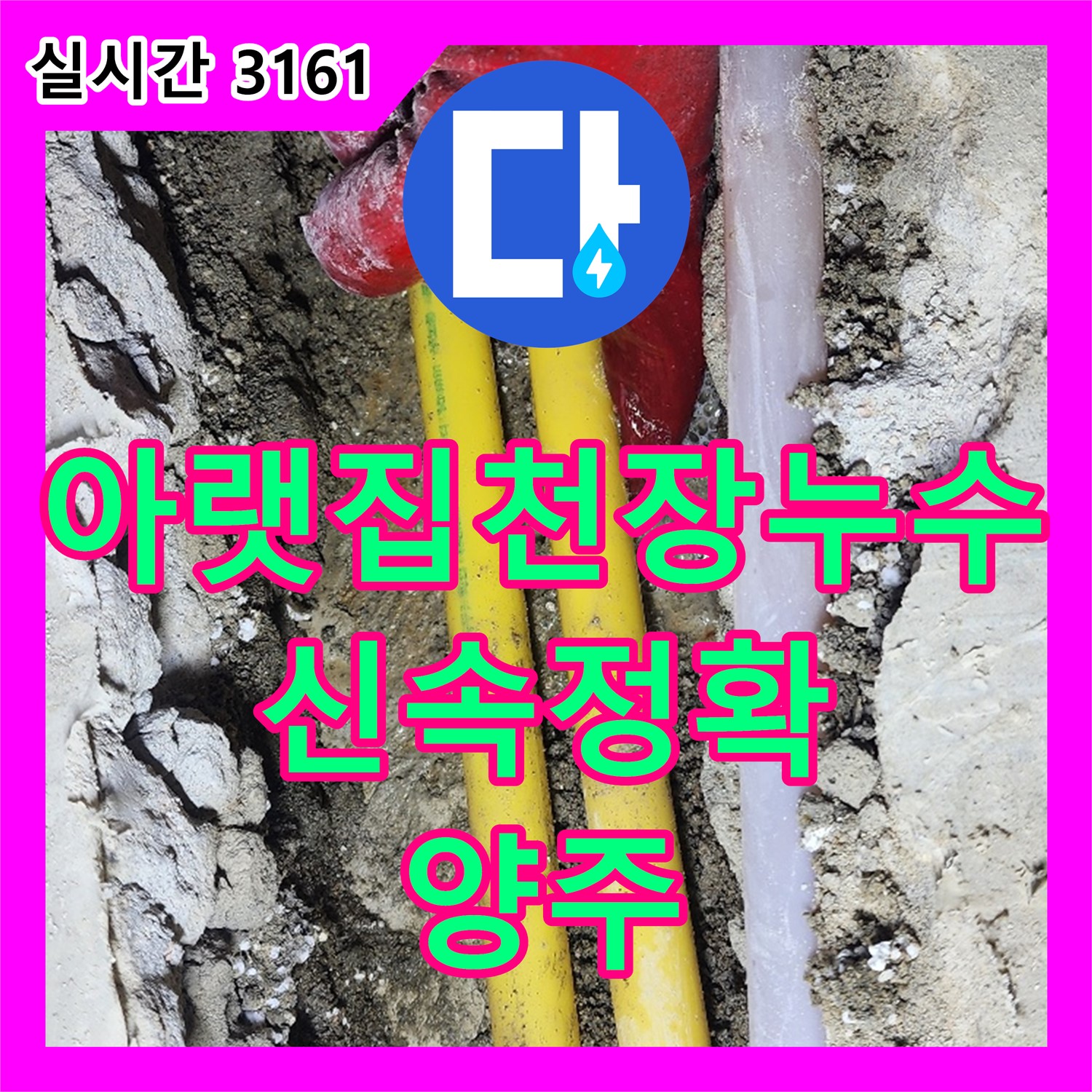 양주 연곡 누수탐지업체, 아랫집 천장 누수, 신속하고 정확하게 해결