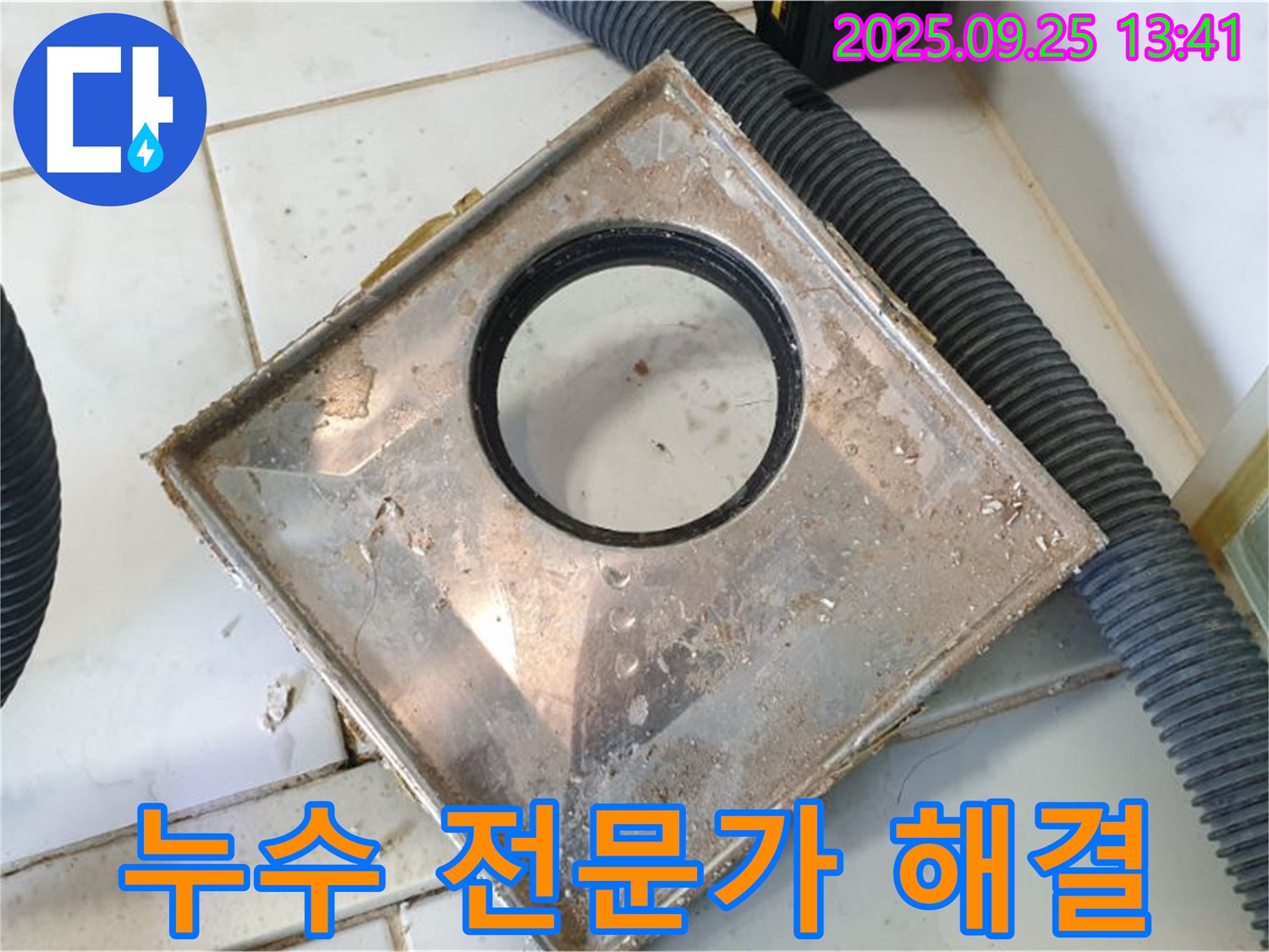 의정부 누수 전문가가 노후 배수구 문제를 진단하고 해결하는 모습 - 정확한 원인 파악과 맞춤형 시공