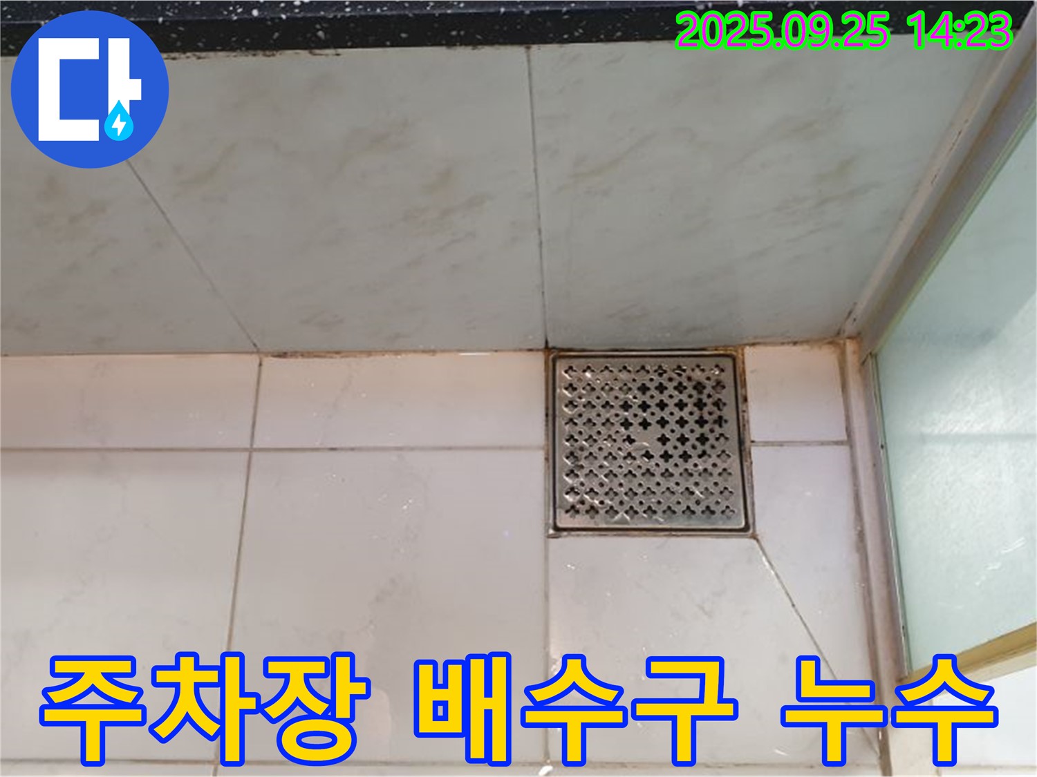 주차장 배수구 주변 누수 - 콘크리트 균열 및 방수층 손상으로 인한 누수 해결 과정