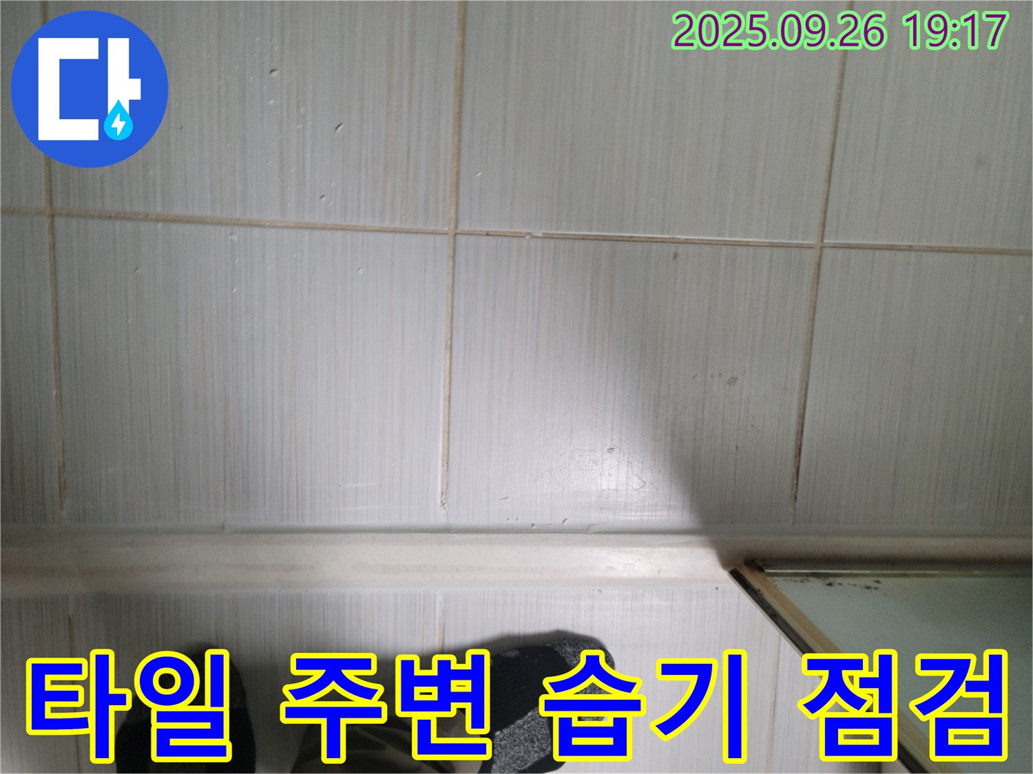 동두천 생연동 누수 - 최첨단 장비를 사용하여 타일 주변의 습기 상태를 점검하고 있습니다.