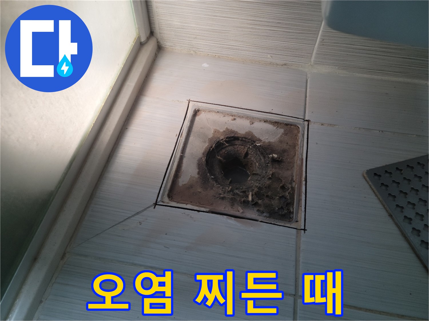 신창비바패밀리 욕실 배수구 주변 - 심한 오염과 찌든 때로 인한 문제 발생