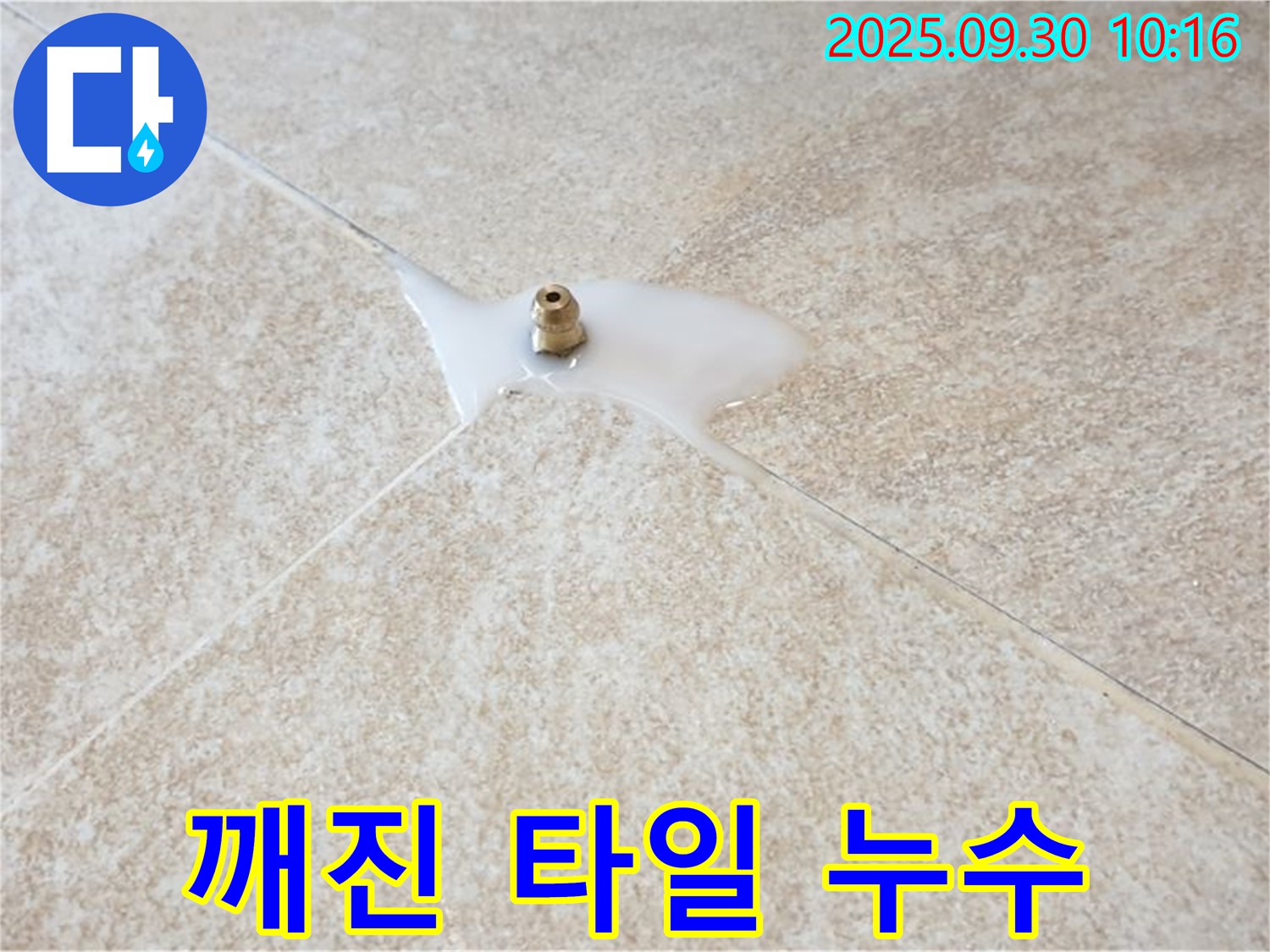 양주시 광적면 석우리 누수 - 깨진 타일 아래 숨은 누수, 신속하게 해결해 드립니다.