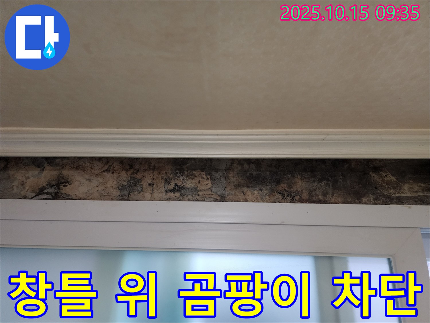 노원구 공릉동 누수 - 창틀 위 곰팡이 완벽 차단 및 누수 해결 시공